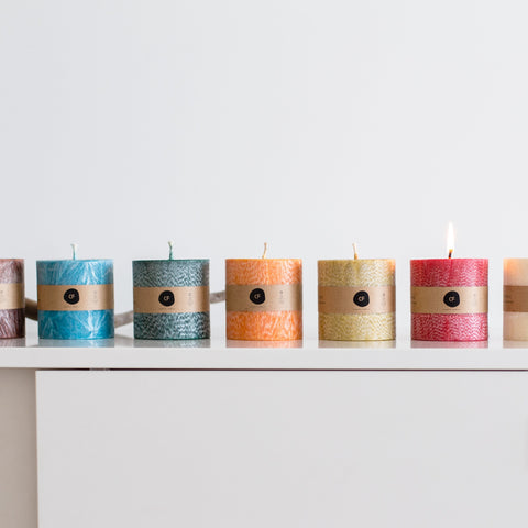 Scented palm wax candle "Lucky WHITE"