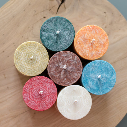 Scented palm wax candle "Lucky GREEN"