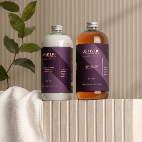 "I LOVE MYSELF" laundry detergent and fabric softener set
