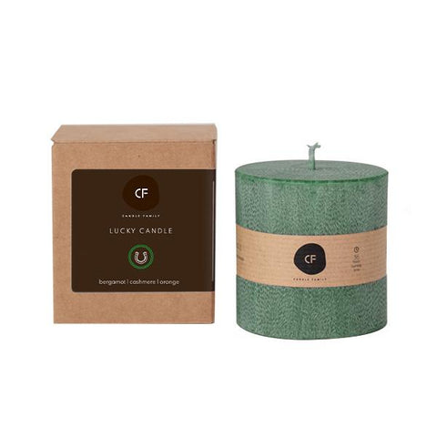 Scented palm wax candle "Lucky GREEN"
