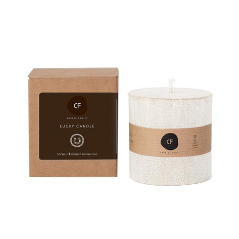 Scented palm wax candle "Lucky WHITE"