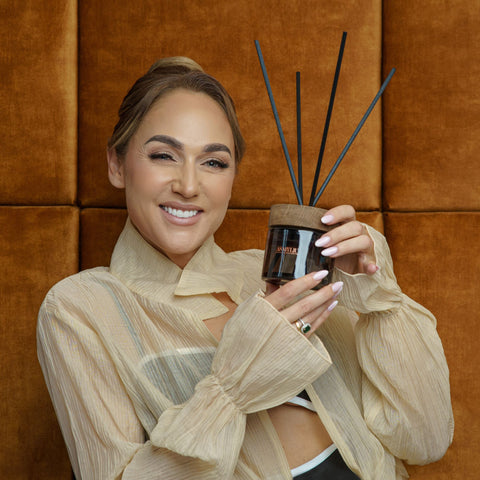 Home fragrances with sticks and oak cap "I LOVE MYSELF"