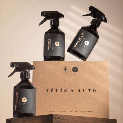 Automobilio valymo priemonių rinkinys „TĖČIUI“