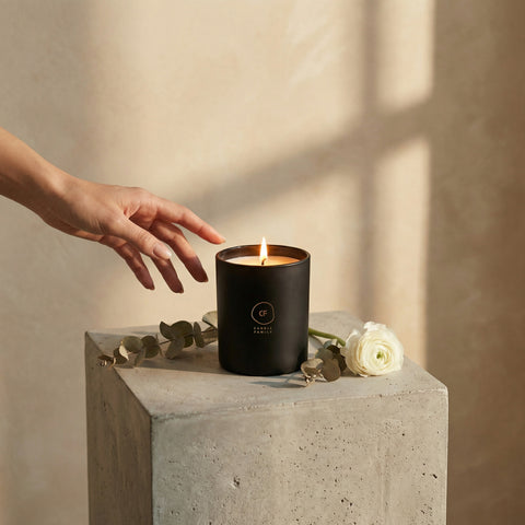 Kvepianti sojų vaško žvakė (rosegold)  „KARMA“