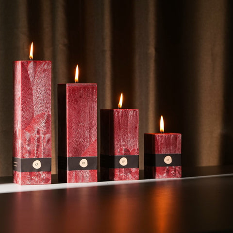 Bordeaux interior candle (square)