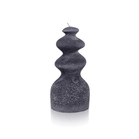 Anthracite-colored candle "Queen Barbora"