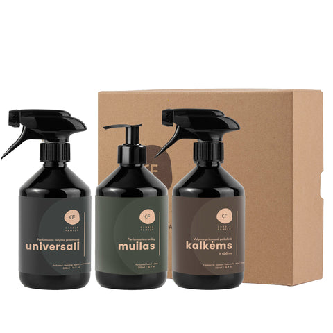 Namų Trio - trijų priemonių rinkinys švarai ir higienai namuose