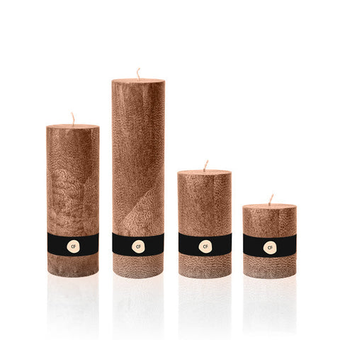 Honey brown interior candle (round)